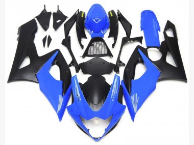 Hellglänzendes Blau & Matt Schwarz Unten 2005-2006 Suzuki GSXR 1000 Motorrad Verkleidung