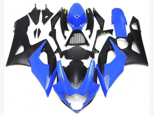 Hellglänzendes Blau & Matt Schwarz Unten 2005-2006 Suzuki GSXR 1000 Motorrad Verkleidung Hellglänzendes Blau & Matt Schwarz Unten 2005-2006 Suzuki GSXR 1000 Motorrad Verkleidung