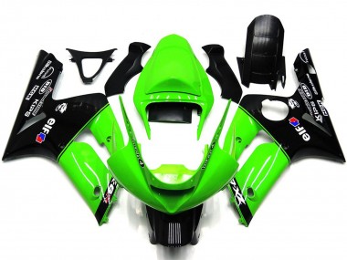 Hellgrün & Schwarz Elf 2003-2004 Kawasaki ZX6R Motorrad Verkleidung