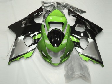 Hellgrün Silber & Schwarz 2004-2005 Suzuki GSXR 600-750 Motorrad Verkleidung