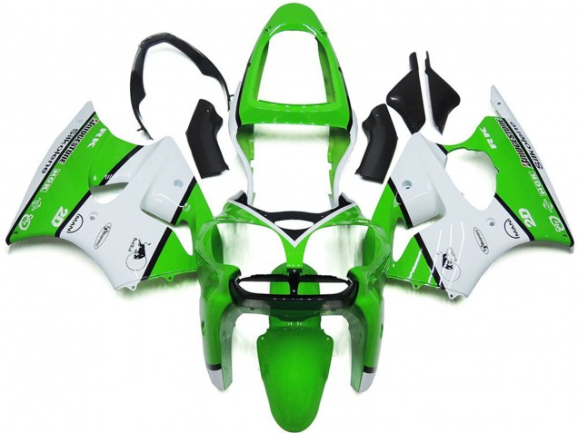 Hellgrünes Glanzset 2000-2002 Kawasaki ZX6R Motorrad Verkleidung