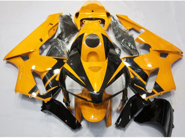Hellorange & Glänzendes Schwarzes Design 2005-2006 Honda CBR600RR Motorrad Verkleidung Hellorange & Glänzendes Schwarzes Design 2005-2006 Honda CBR600RR Motorrad Verkleidung