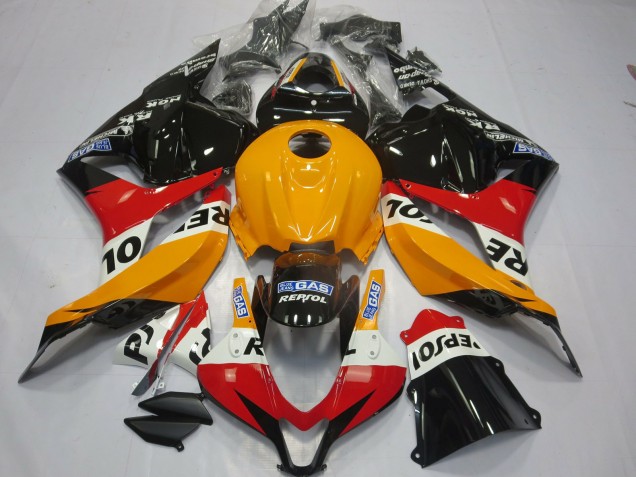Hellorange Repsol 2009-2012 Honda CBR600RR Motorrad Verkleidung Hellorange Repsol 2009-2012 Honda CBR600RR Motorrad Verkleidung