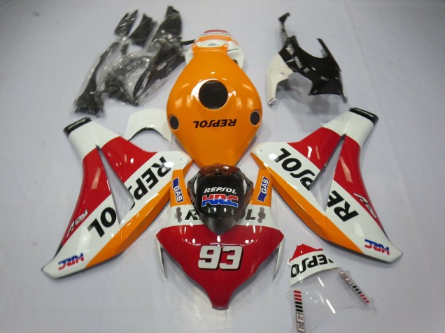 Hellorange Repsol 93 2008-2011 Honda CBR1000RR Motorrad Verkleidung Hellorange Repsol 93 2008-2011 Honda CBR1000RR Motorrad Verkleidung