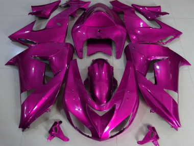 Hot Pink Schlicht 2006-2007 Kawasaki ZX10R Motorrad Verkleidung