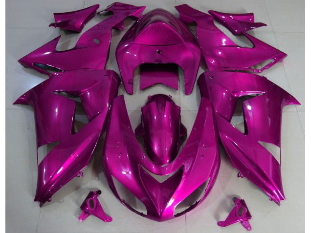 Hot Pink Schlicht 2006-2007 Kawasaki ZX10R Motorrad Verkleidung Hot Pink Schlicht 2006-2007 Kawasaki ZX10R Motorrad Verkleidung