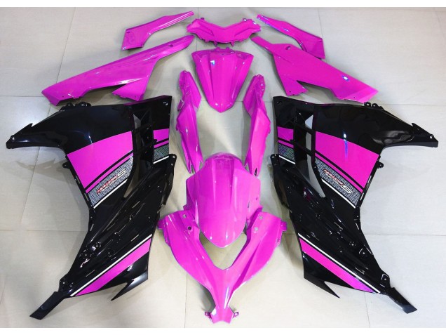 Hot Pink & Schwarz 2013-2018 Kawasaki Ninja 300 Motorrad Verkleidung Hot Pink & Schwarz 2013-2018 Kawasaki Ninja 300 Motorrad Verkleidung