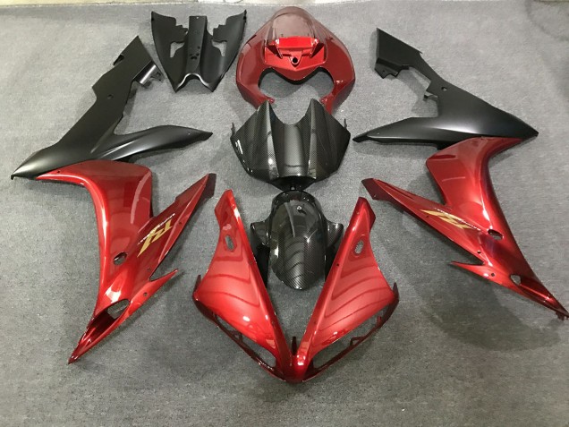 Kastanienbraun & Kohlefaser Stil 2004-2006 Yamaha R1 Motorrad Verkleidung Kastanienbraun & Kohlefaser Stil 2004-2006 Yamaha R1 Motorrad Verkleidung