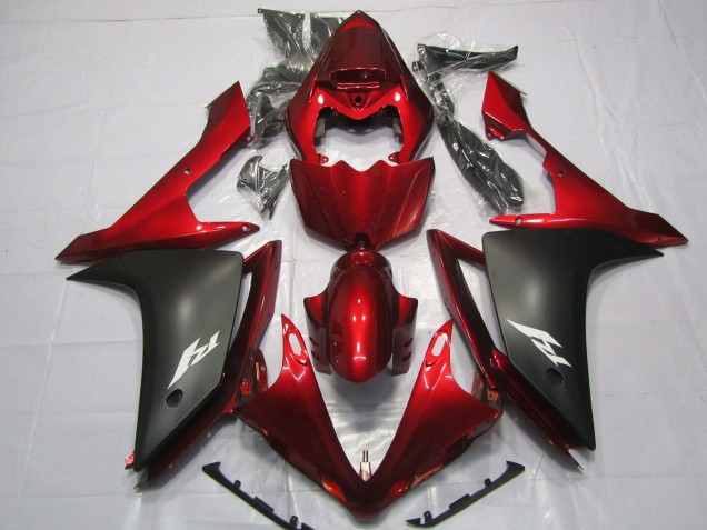 Kastanienbraun & Matt 2007-2008 Yamaha R1 Motorrad Verkleidung Kastanienbraun & Matt 2007-2008 Yamaha R1 Motorrad Verkleidung