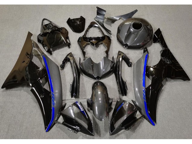 Kohlefaser & Blau 2008-2016 Yamaha R6 Motorrad Verkleidung Kohlefaser & Blau 2008-2016 Yamaha R6 Motorrad Verkleidung