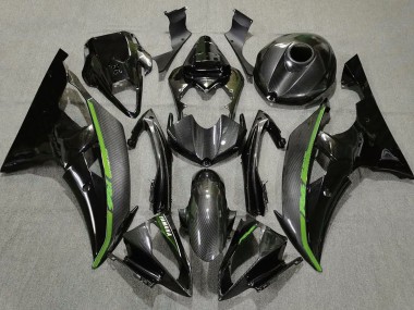 Kohlefaser & Grün 2008-2016 Yamaha R6 Motorrad Verkleidung