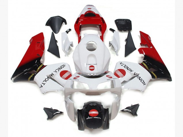 Konica Minolta Rot 2003-2004 Honda CBR600RR Motorrad Verkleidung Konica Minolta Rot 2003-2004 Honda CBR600RR Motorrad Verkleidung