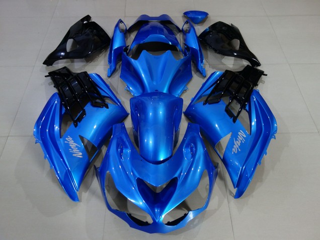 Kräftiges Blau & Glänzendes Schwarz 2012-2021 Kawasaki ZX14R Motorrad Verkleidung Kräftiges Blau & Glänzendes Schwarz 2012-2021 Kawasaki ZX14R Motorrad Verkleidung