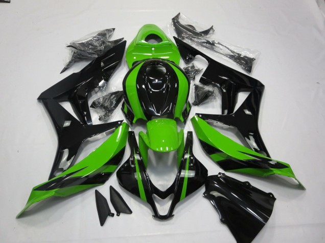 Kräftiges Grün & Schwarz 2007-2008 Honda CBR600RR Motorrad Verkleidung Kräftiges Grün & Schwarz 2007-2008 Honda CBR600RR Motorrad Verkleidung