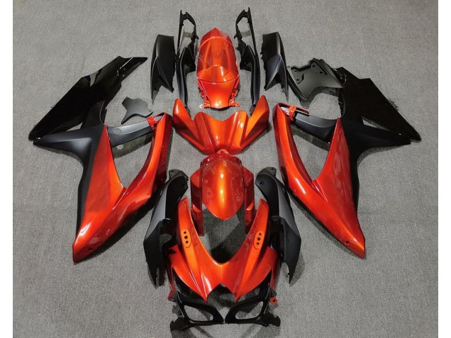 Kräftiges Orange In Schwarz 2008-2010 Suzuki GSXR 600-750 Motorrad Verkleidung Kräftiges Orange In Schwarz 2008-2010 Suzuki GSXR 600-750 Motorrad Verkleidung