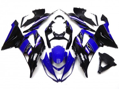 Kräftiges Tiefes Blau & Schwarz 2013-2018 Kawasaki ZX6R Motorrad Verkleidung