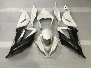 Kristallweiß & Satinschwarz 2013-2018 Kawasaki ZX6R Motorrad Verkleidung