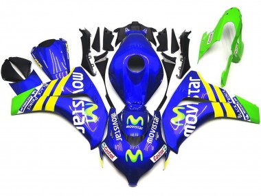 Leuchtend Movistar 2008-2011 Honda CBR1000RR Motorrad Verkleidung