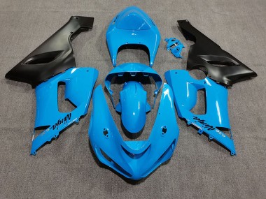 Leuchtendes Blau 2005-2006 Kawasaki ZX6R Motorrad Verkleidung