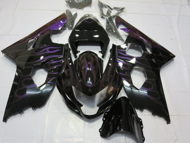Lila Flamme 2004-2005 Suzuki GSXR 600-750 Motorrad Verkleidung