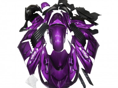 Lila Glänzend & Flame 2006-2011 Kawasaki ZX14R Motorrad Verkleidung