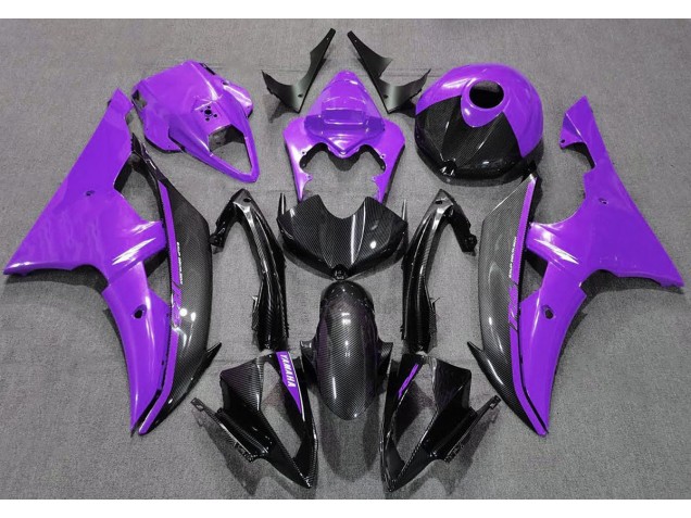 Lila Glänzend & Kohlefaser 2008-2016 Yamaha R6 Motorrad Verkleidung Lila Glänzend & Kohlefaser 2008-2016 Yamaha R6 Motorrad Verkleidung