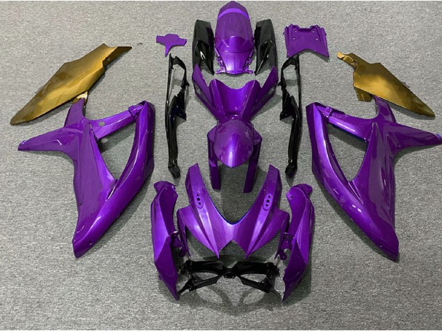 Lila & Gold 2008-2010 Suzuki GSXR 600-750 Motorrad Verkleidung