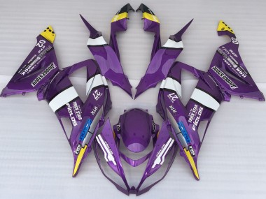 Lila Logostil 2013-2018 Kawasaki ZX6R Motorrad Verkleidung