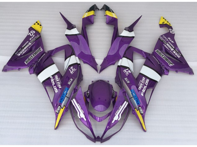 Lila Logostil 2013-2018 Kawasaki ZX6R Motorrad Verkleidung Lila Logostil 2013-2018 Kawasaki ZX6R Motorrad Verkleidung