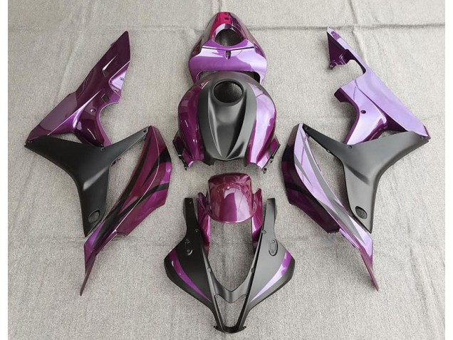 Lila & Matt Schwarz 2007-2008 Honda CBR600RR Motorrad Verkleidung Lila & Matt Schwarz 2007-2008 Honda CBR600RR Motorrad Verkleidung