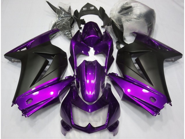 Lila & Matt Schwarz 2008-2012 Kawasaki Ninja 250 Motorrad Verkleidung Lila & Matt Schwarz 2008-2012 Kawasaki Ninja 250 Motorrad Verkleidung