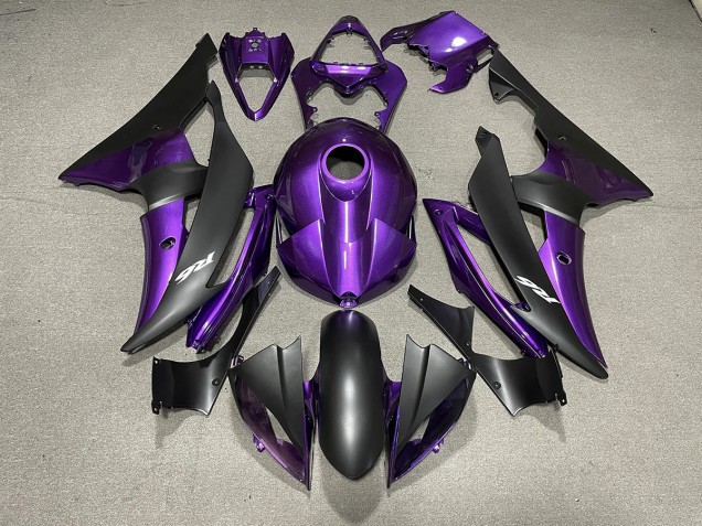 Lila & Matt Schwarz & Logos 2008-2016 Yamaha R6 Motorrad Verkleidung Lila & Matt Schwarz & Logos 2008-2016 Yamaha R6 Motorrad Verkleidung