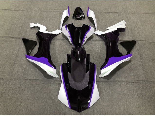 Lila-Schwarz-Weiß 2015-2019 Yamaha R1 Motorrad Verkleidung Lila-Schwarz-Weiß 2015-2019 Yamaha R1 Motorrad Verkleidung