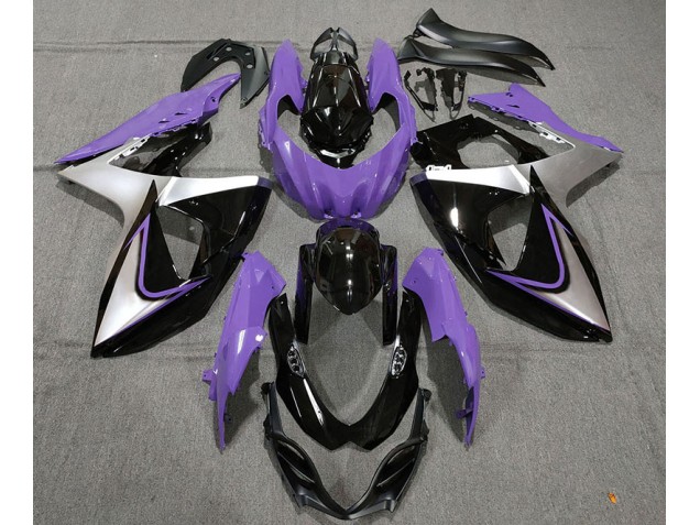 Lila Silber & Schwarz 2009-2016 Suzuki GSXR 1000 Motorrad Verkleidung Lila Silber & Schwarz 2009-2016 Suzuki GSXR 1000 Motorrad Verkleidung