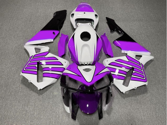Lila-Weiße Flügel 2005-2006 Honda CBR600RR Motorrad Verkleidung Lila-Weiße Flügel 2005-2006 Honda CBR600RR Motorrad Verkleidung