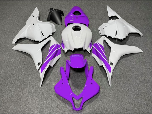 Lila & Weißer Seitenstreifen 2009-2012 Honda CBR600RR Motorrad Verkleidung Lila & Weißer Seitenstreifen 2009-2012 Honda CBR600RR Motorrad Verkleidung