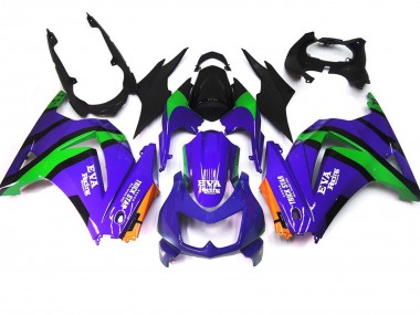 Lilagrün & Schwarz 2008-2012 Kawasaki Ninja 250 Motorrad Verkleidung
