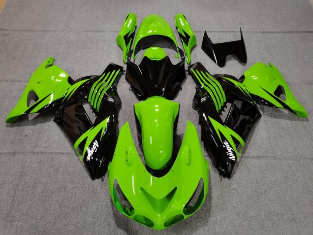 Limettengrün & Schwarz 2006-2011 Kawasaki ZX14R Motorrad Verkleidung Limettengrün & Schwarz 2006-2011 Kawasaki ZX14R Motorrad Verkleidung