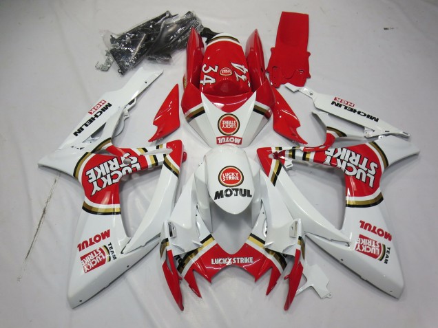 Lucky Strike 2006-2007 Suzuki GSXR 600-750 Motorrad Verkleidung Lucky Strike 2006-2007 Suzuki GSXR 600-750 Motorrad Verkleidung