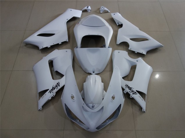 Matt Weiß 2005-2006 Kawasaki ZX6R Motorrad Verkleidung Matt Weiß 2005-2006 Kawasaki ZX6R Motorrad Verkleidung