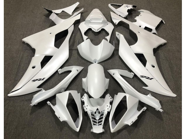Matt Weiß 2008-2016 Yamaha R6 Motorrad Verkleidung Matt Weiß 2008-2016 Yamaha R6 Motorrad Verkleidung