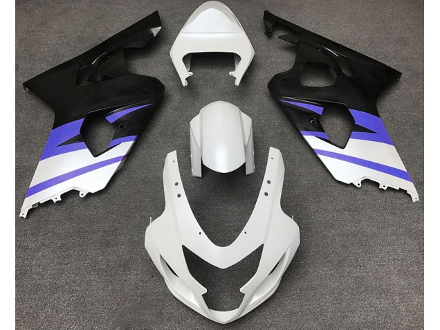 Matt Weiß & Blau 2004-2005 Suzuki GSXR 600-750 Motorrad Verkleidung Matt Weiß & Blau 2004-2005 Suzuki GSXR 600-750 Motorrad Verkleidung