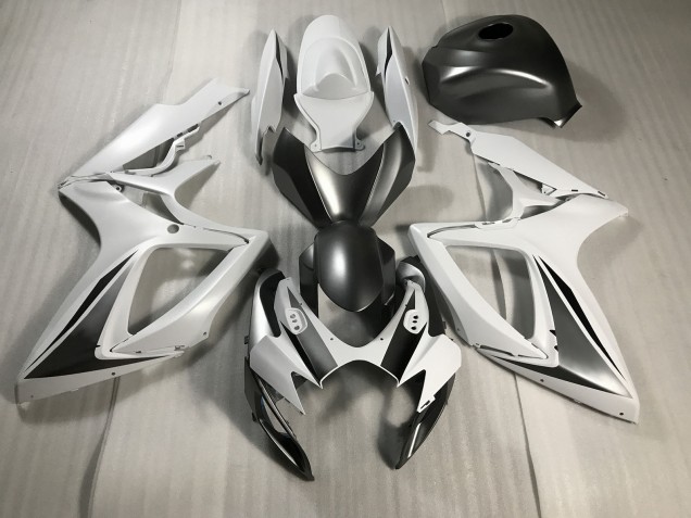 Matt Weiß & Grau 2006-2007 Suzuki GSXR 600-750 Motorrad Verkleidung Matt Weiß & Grau 2006-2007 Suzuki GSXR 600-750 Motorrad Verkleidung