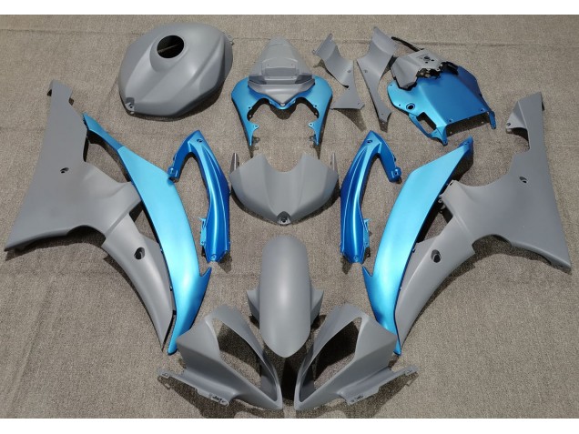 Matt Grau & Himmelblau 2008-2016 Yamaha R6 Motorrad Verkleidung Matt Grau & Himmelblau 2008-2016 Yamaha R6 Motorrad Verkleidung