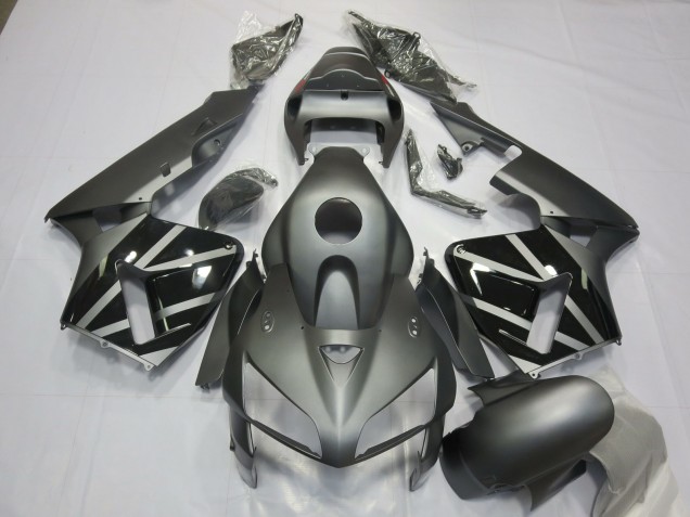 Matt Grau & Schwarz 2005-2006 Honda CBR600RR Motorrad Verkleidung Matt Grau & Schwarz 2005-2006 Honda CBR600RR Motorrad Verkleidung
