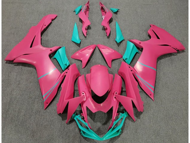 Matt Pink & Blaugrün 2011-2024 Suzuki GSXR 600-750 Motorrad Verkleidung Matt Pink & Blaugrün 2011-2024 Suzuki GSXR 600-750 Motorrad Verkleidung
