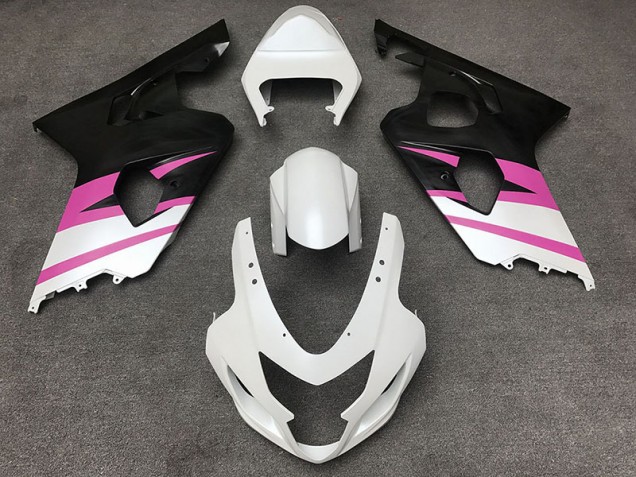 Matt Weiß & Rosa 2004-2005 Suzuki GSXR 600-750 Motorrad Verkleidung Matt Weiß & Rosa 2004-2005 Suzuki GSXR 600-750 Motorrad Verkleidung