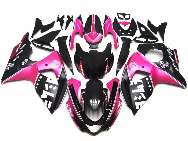Matt Rosa Benutzerdefinierte Logos 2009-2016 Suzuki GSXR 1000 Motorrad Verkleidung Matt Rosa Benutzerdefinierte Logos 2009-2016 Suzuki GSXR 1000 Motorrad Verkleidung