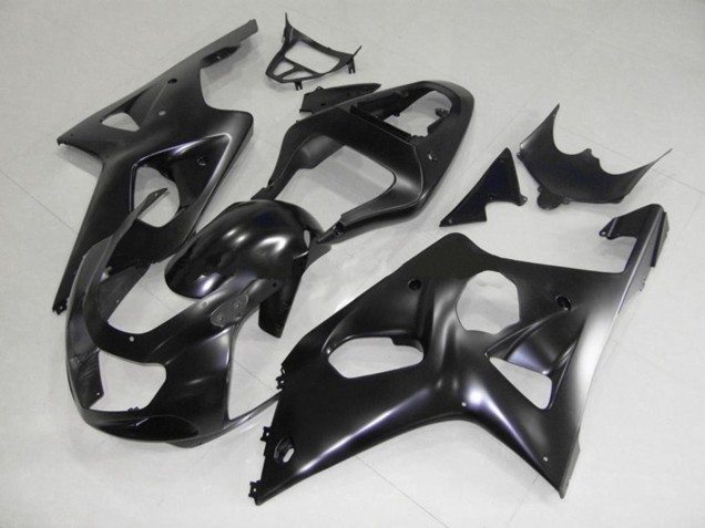 Matt Schwarz 2000-2002 Suzuki GSXR 1000 Motorrad Verkleidung Matt Schwarz 2000-2002 Suzuki GSXR 1000 Motorrad Verkleidung