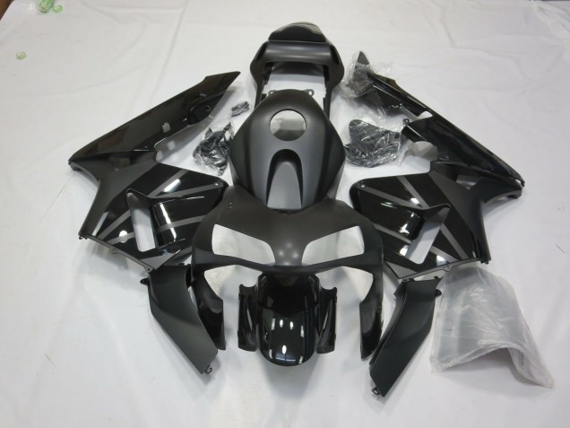 Matt Schwarz 2003-2004 Honda CBR600RR Motorrad Verkleidung Matt Schwarz 2003-2004 Honda CBR600RR Motorrad Verkleidung